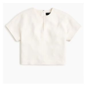 J. Crew Cropped cap sleeve top in 365 crepe